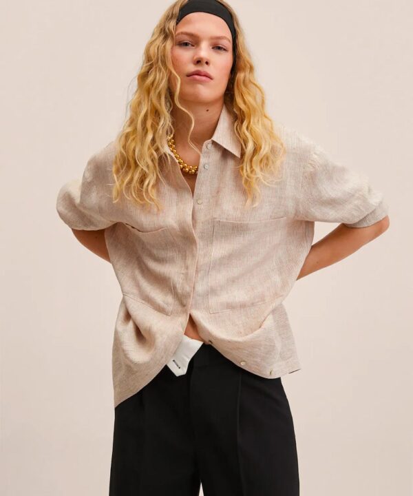 Ezinoura Linen oversize shirt