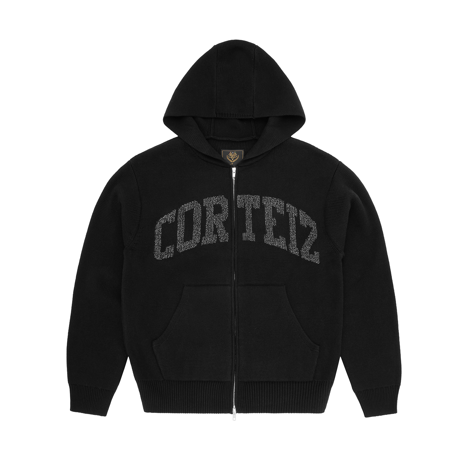 3M COLLEGE KNIT ZIP HOODIE  [BLACK]