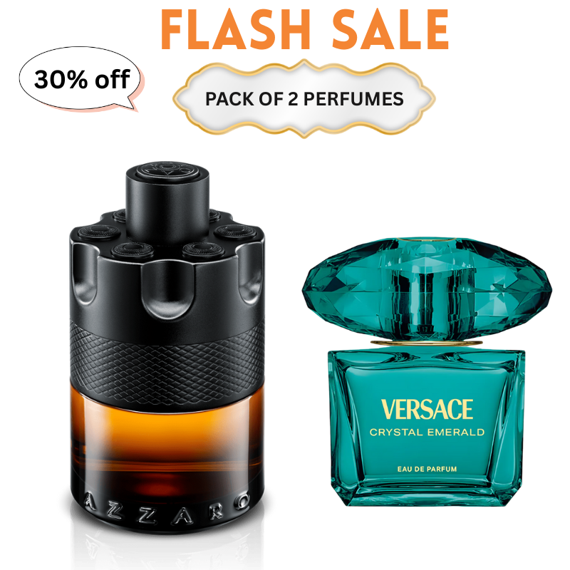 Azzaro Wanted + Versace Crystal Emerald – Perfume Duo | Pack of 2