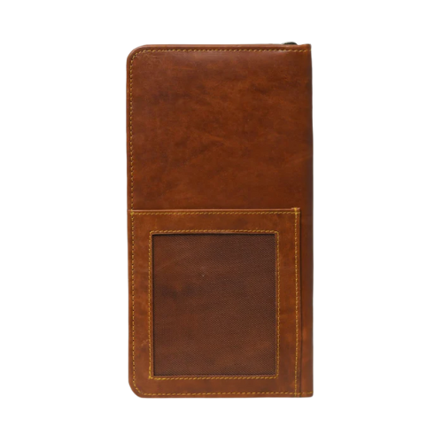 Men's Tan Leather Travel Wallet