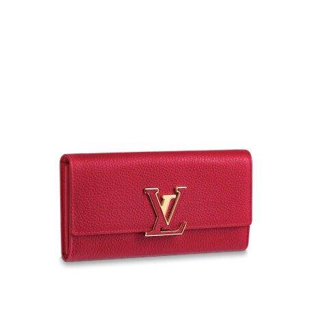 Louis Vuitton Capucines Wallet Scarlet Red
