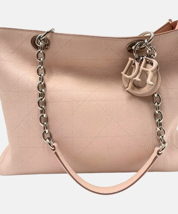 Ultra Dior Tote Bag Blush Cannage Leather