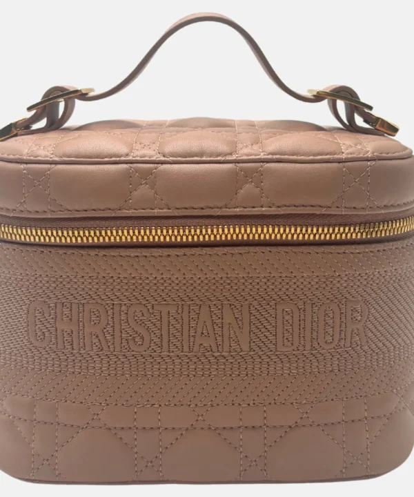 Vanity Case Dusty Pink Cannage Leather