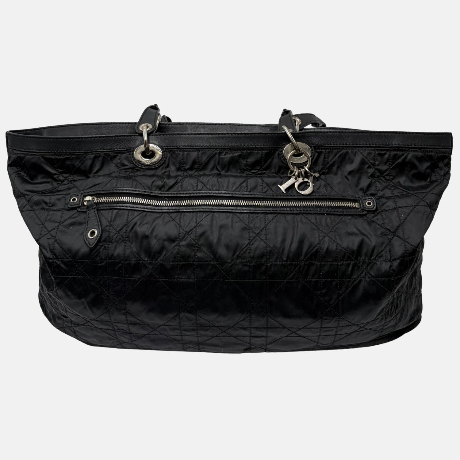 Cannage Tote Bag Black Nylon