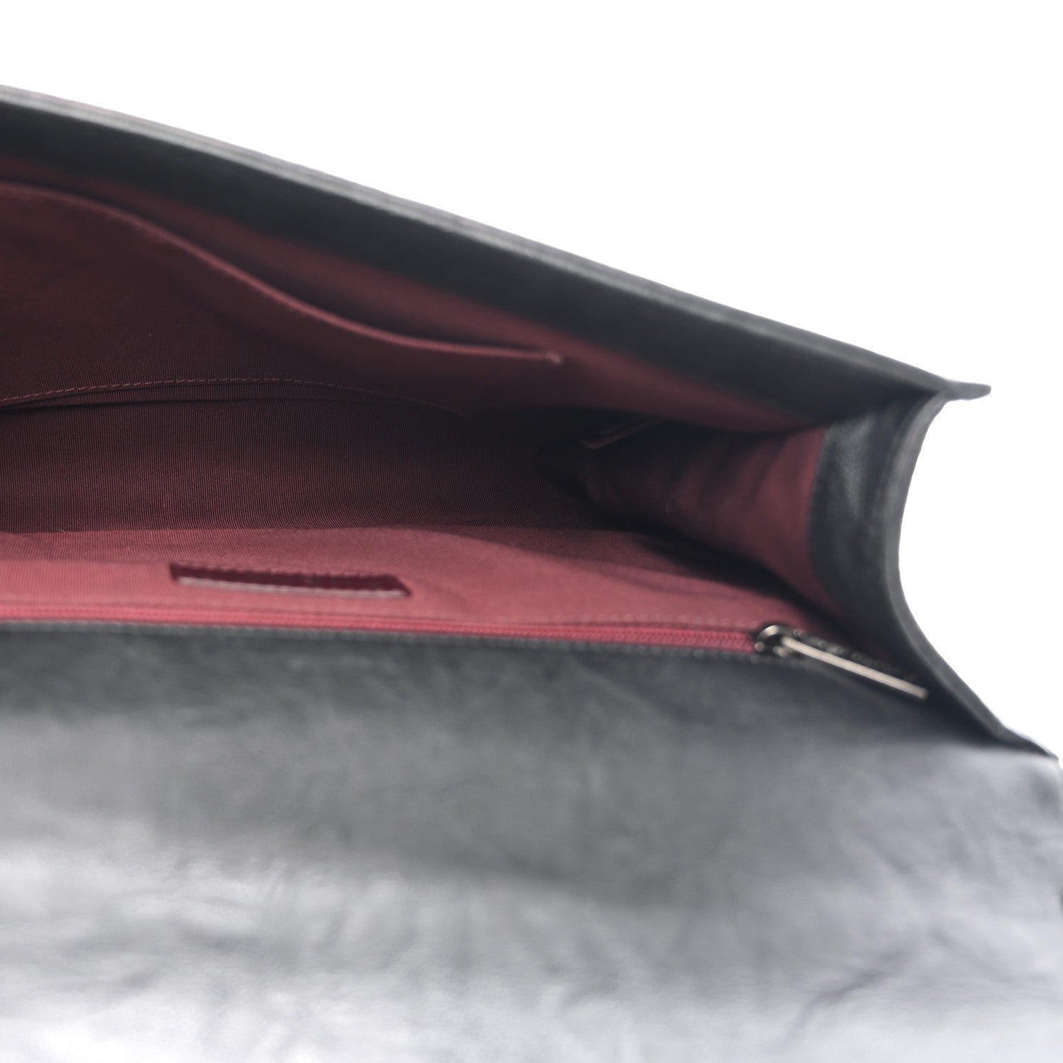 Crumpled Lambskin New Medium Studded Boy Flap Black - Image 5