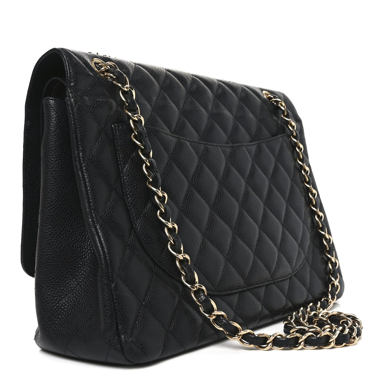 Caviar Quilted Maxi Double Flap Black - Image 3