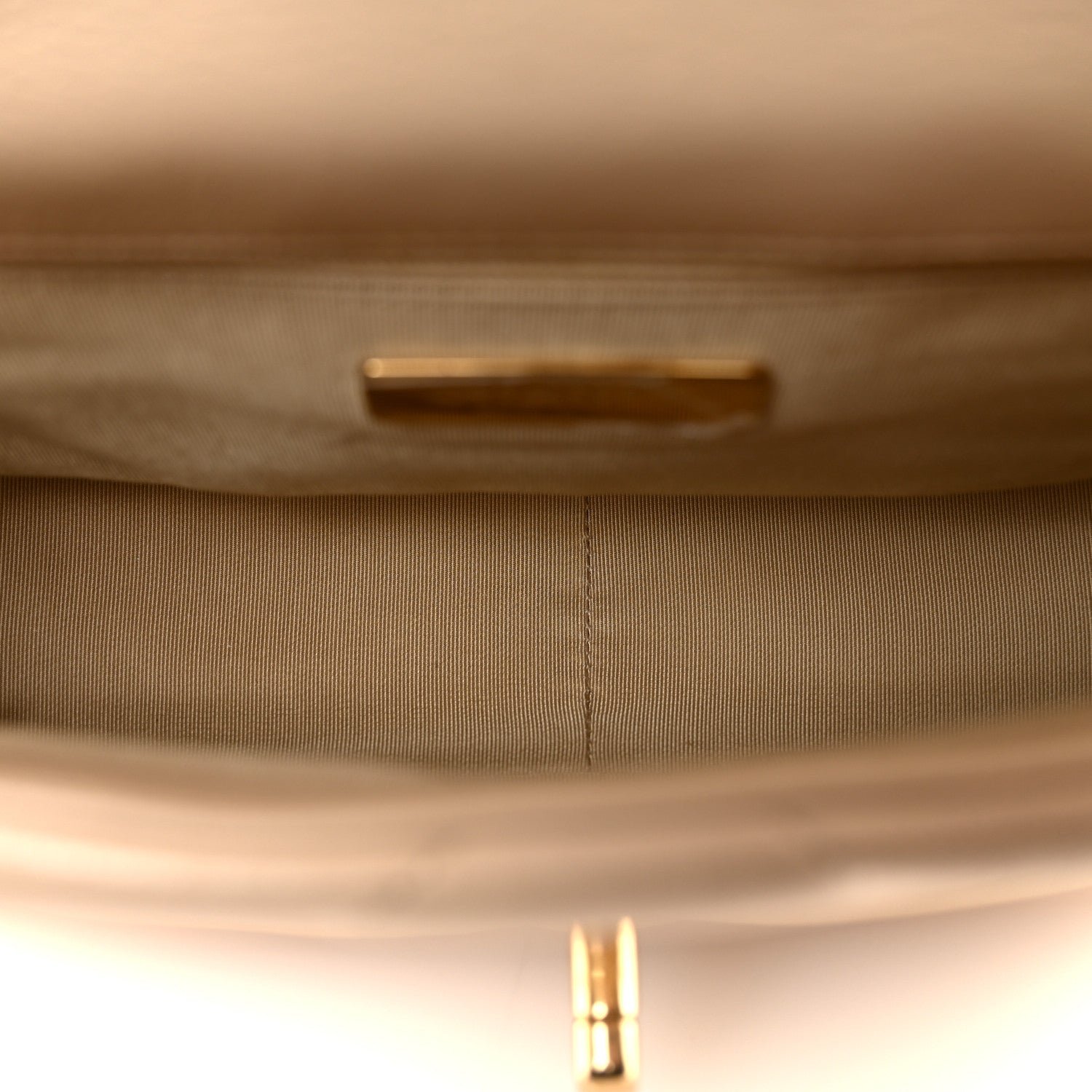 Goatskin Quilted Medium Chanel 19 Flap Beige - Image 5