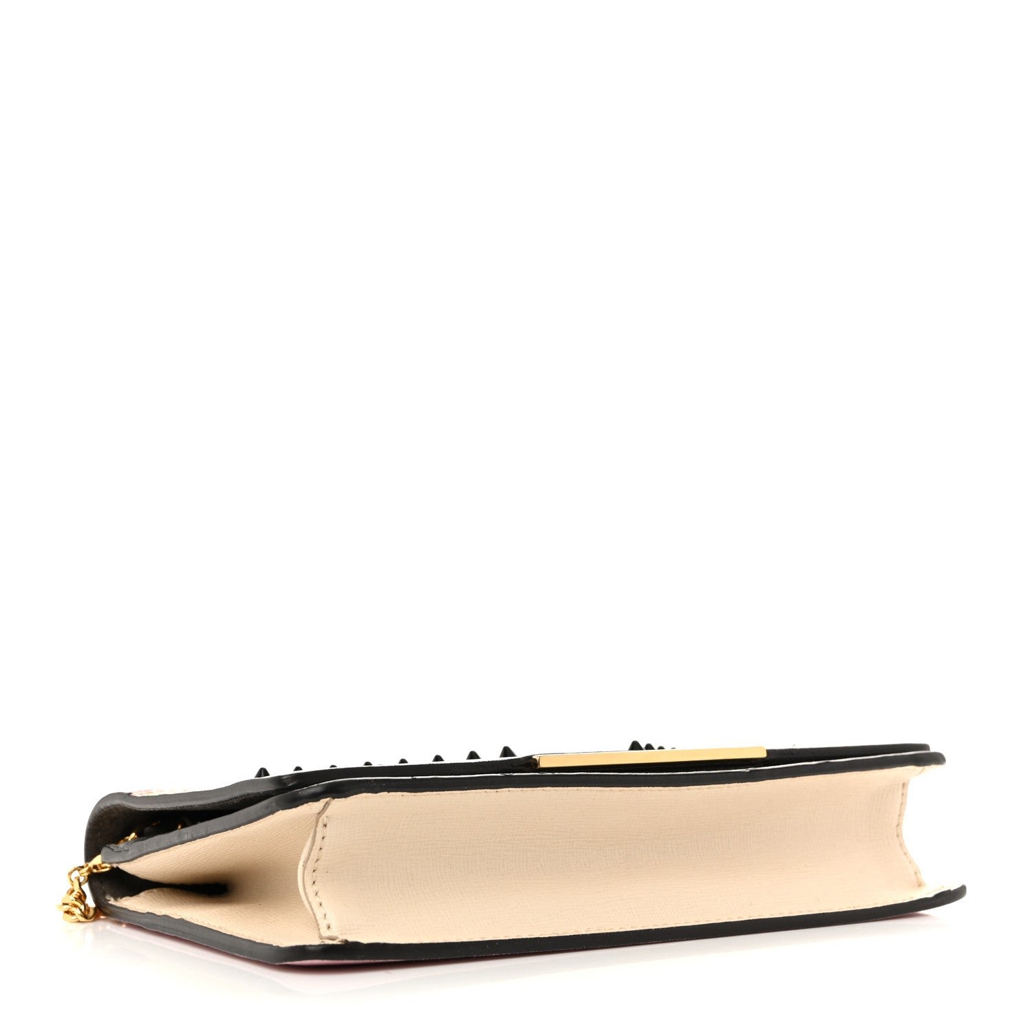 Fendi Vitello Elite Monster Eyes Studded Tube Wallet on Chain - Image 4