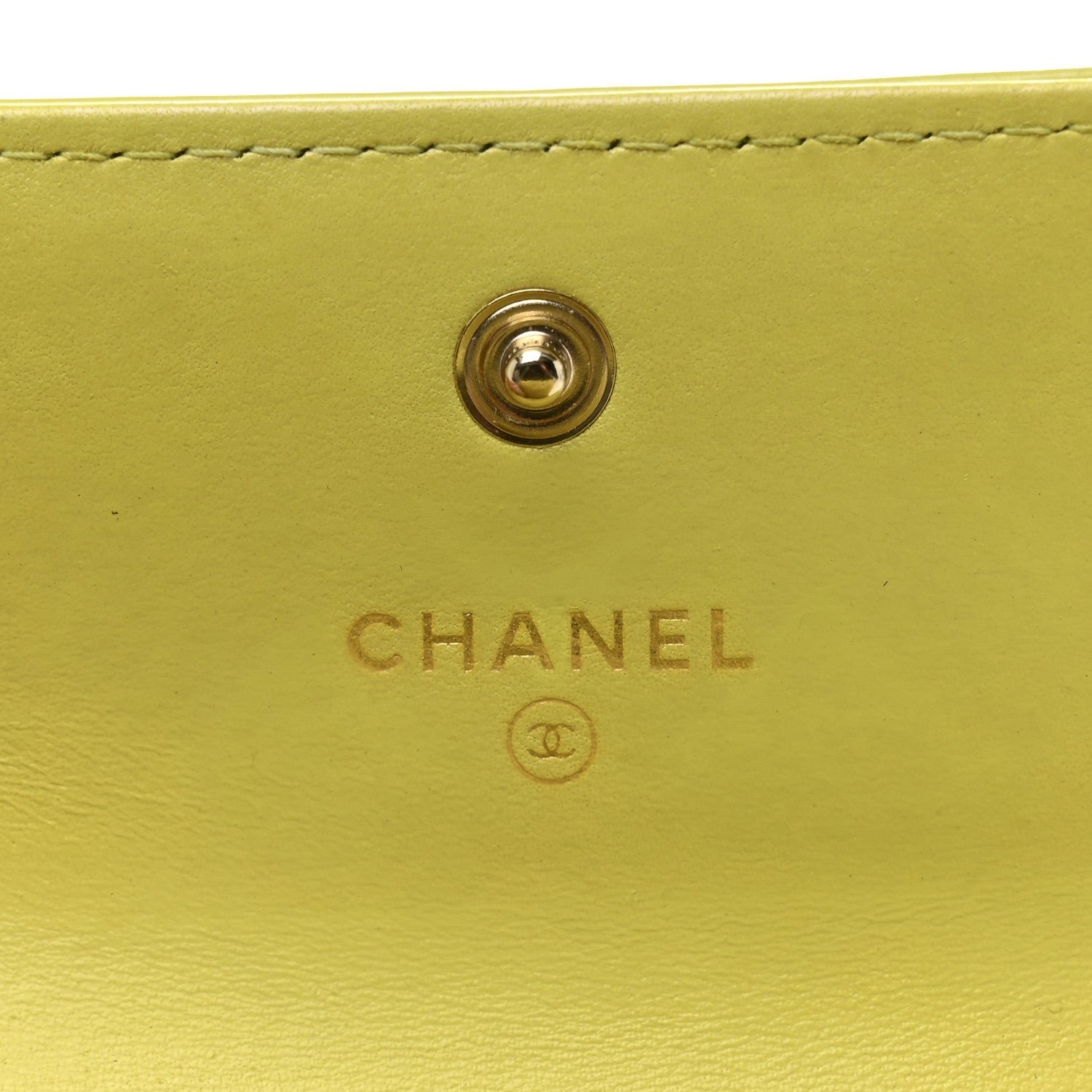 Patent Quilted Compact Boy Wallet Yellow - Image 6