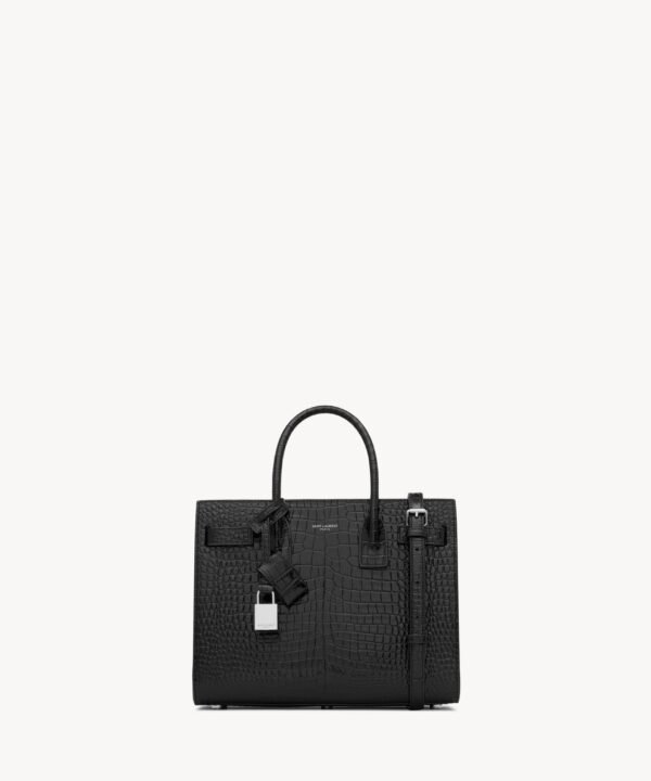SAC DE JOUR IN CROCODILE-EMBOSSED LEATHER - baby