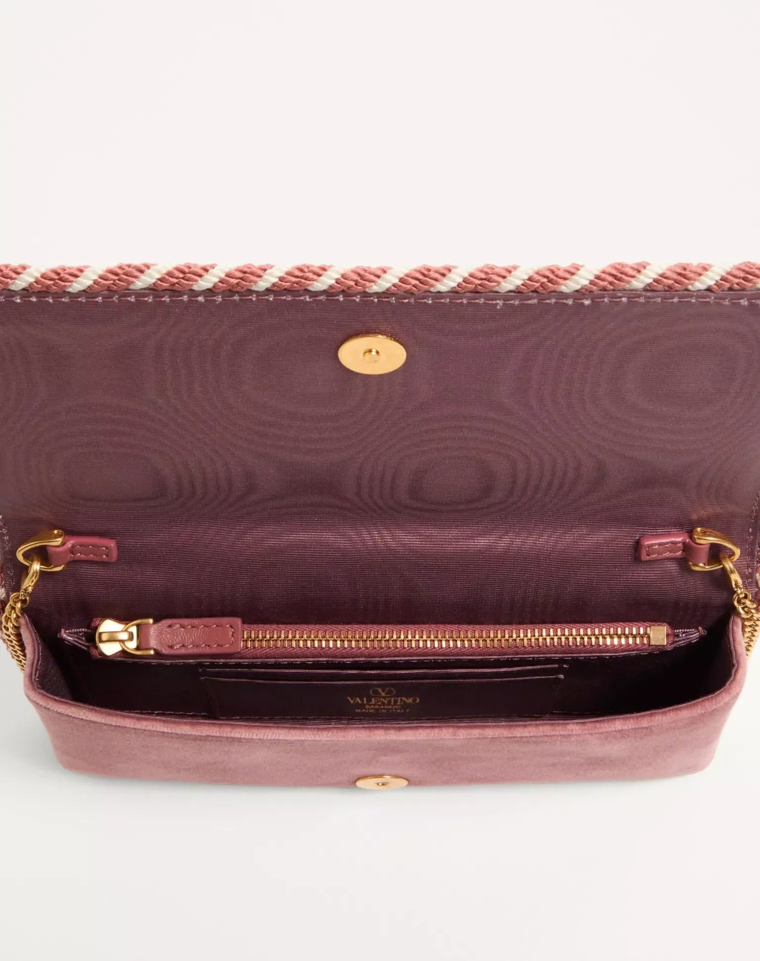 Vlogo Signature Velvet Chain Wallet With Jewel Logo - Image 7