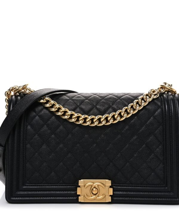 Caviar Quilted New Medium Boy Flap Black