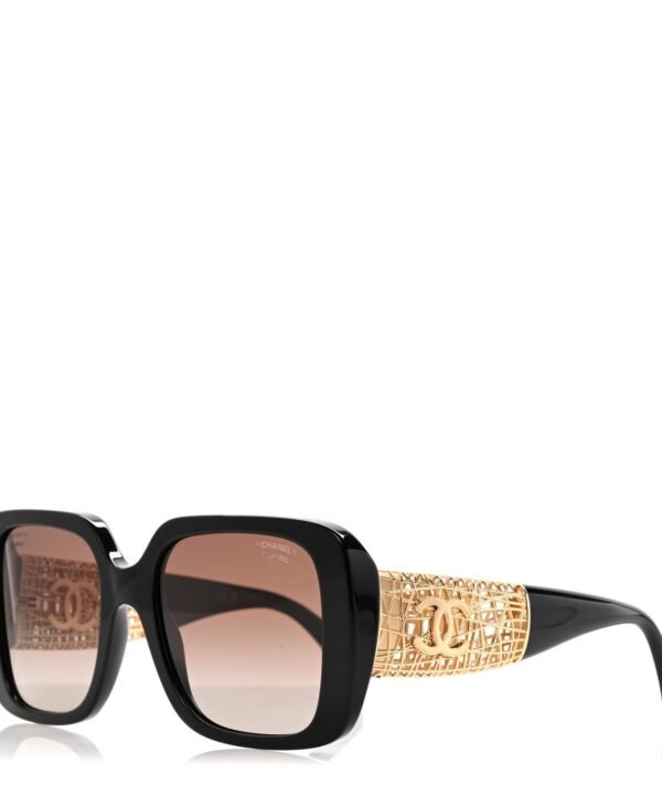 Acetate Metal Polarized Square Sunglasses 5532 Black