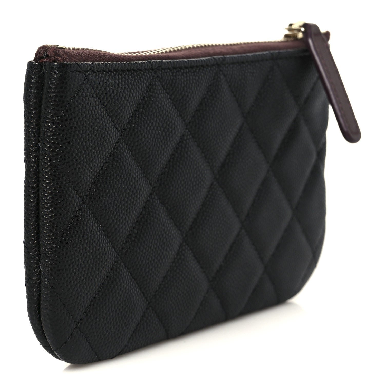 Caviar Quilted Small Cosmetic Case Black - Image 3
