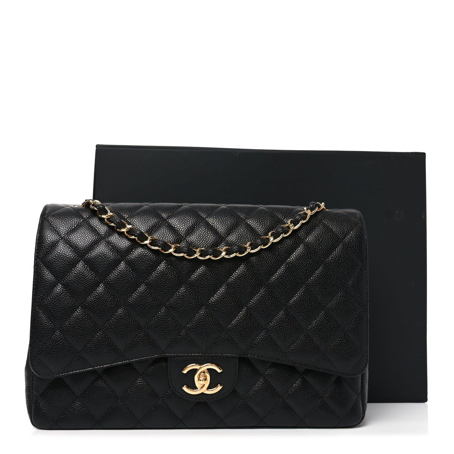 Caviar Quilted Maxi Double Flap Black - Image 11
