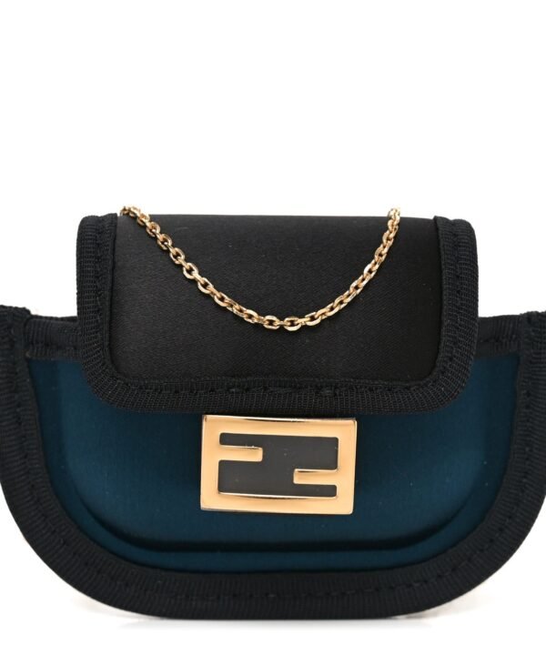 Pico Baguette Charm Silk Satin and Blue Velvet