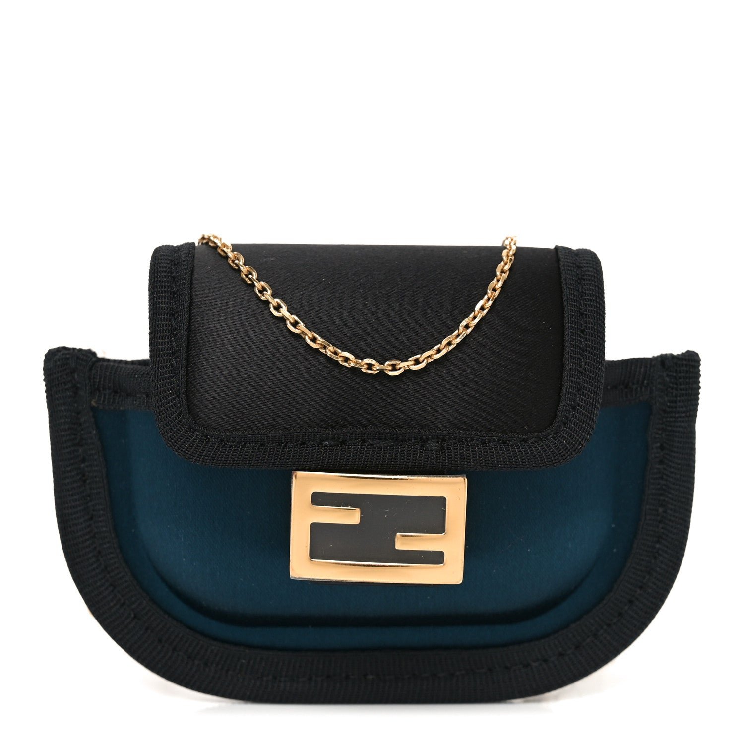 Pico Baguette Charm Silk Satin and Blue Velvet