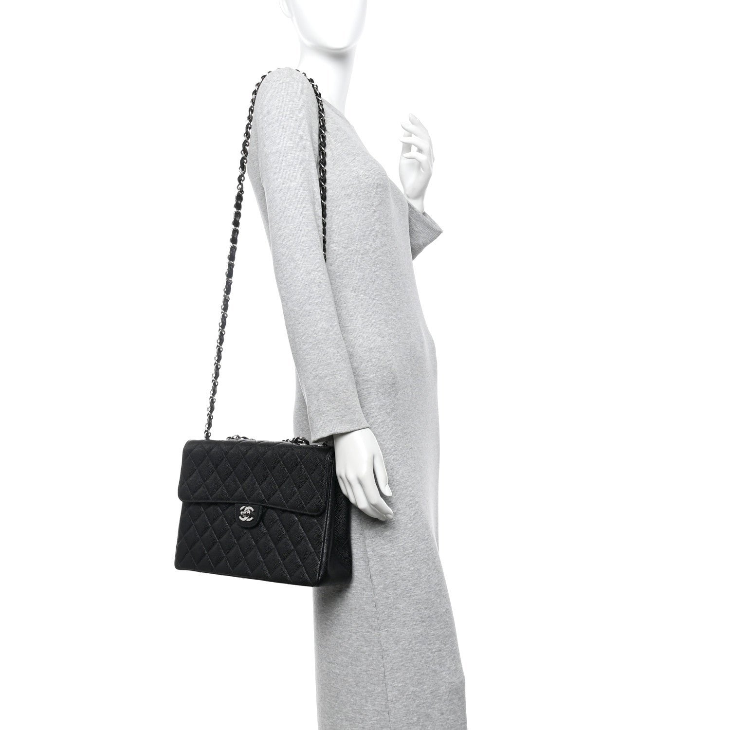 Caviar Jumbo Single Flap Black - Image 2