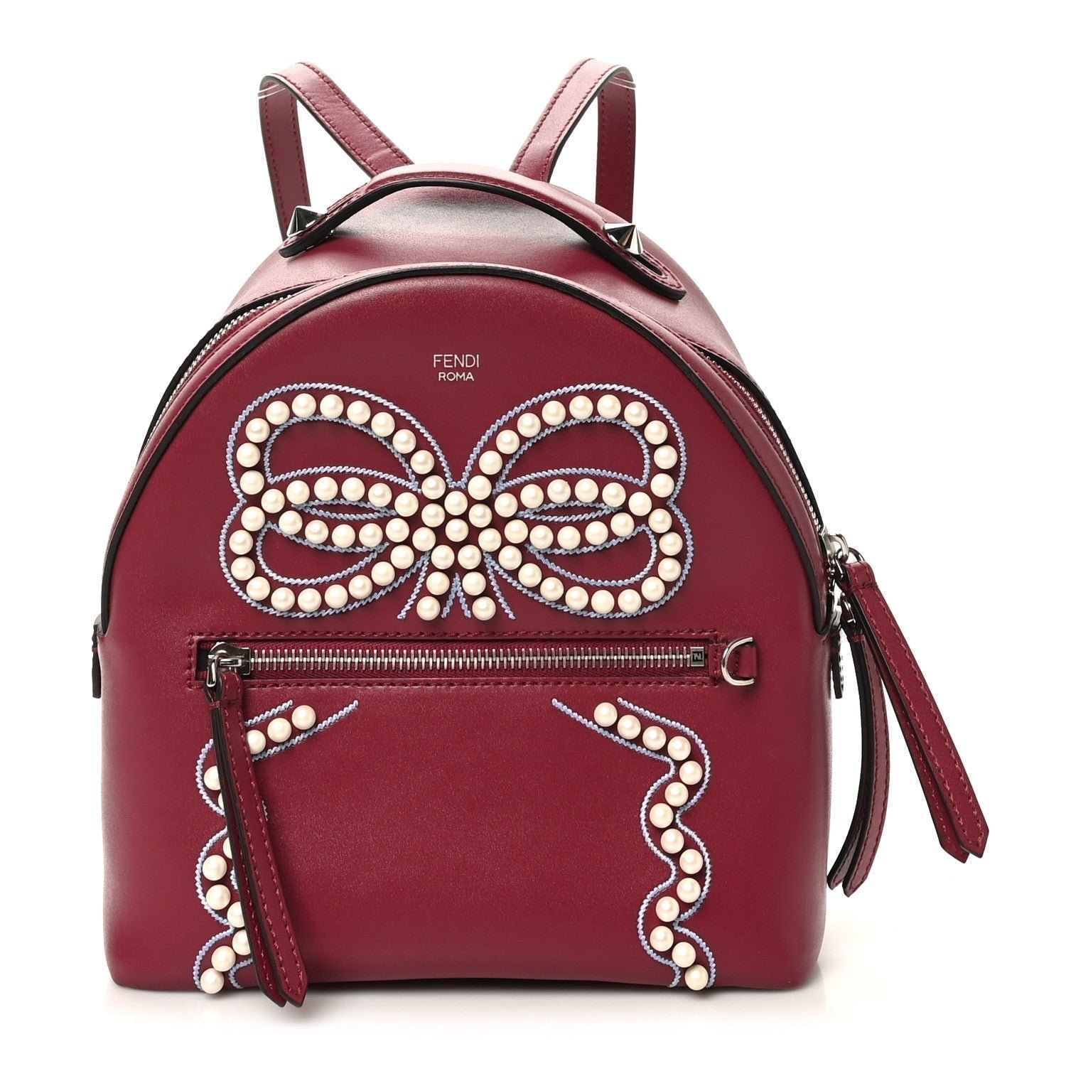 Fendi Vitello Liberty Pearl Romantic Bow Mini Backpack