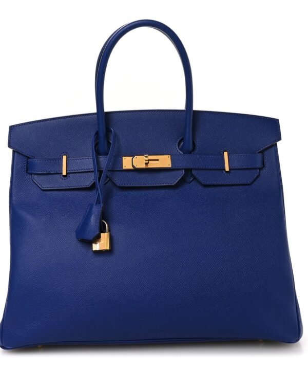 Epsom Birkin 35 Bleu Electrique