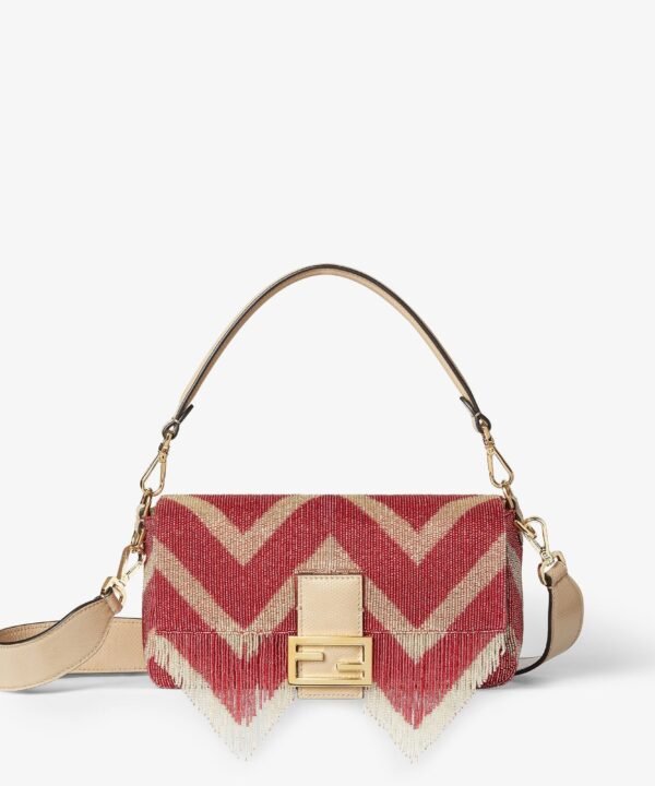 Fendi Two-Tone Beads And Fringes Baguette
