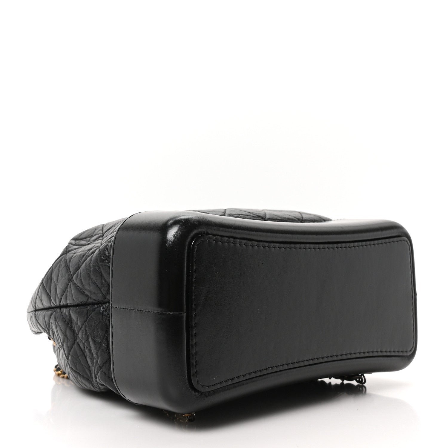 Aged Calfskin Quilted Gabrielle Backpack Black - Image 4