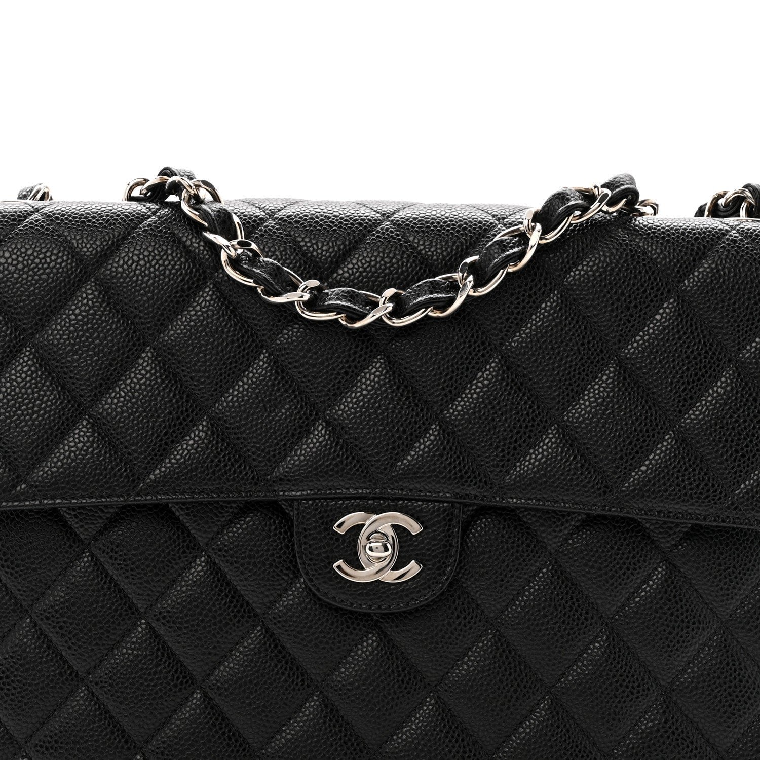 Caviar Jumbo Single Flap Black - Image 8