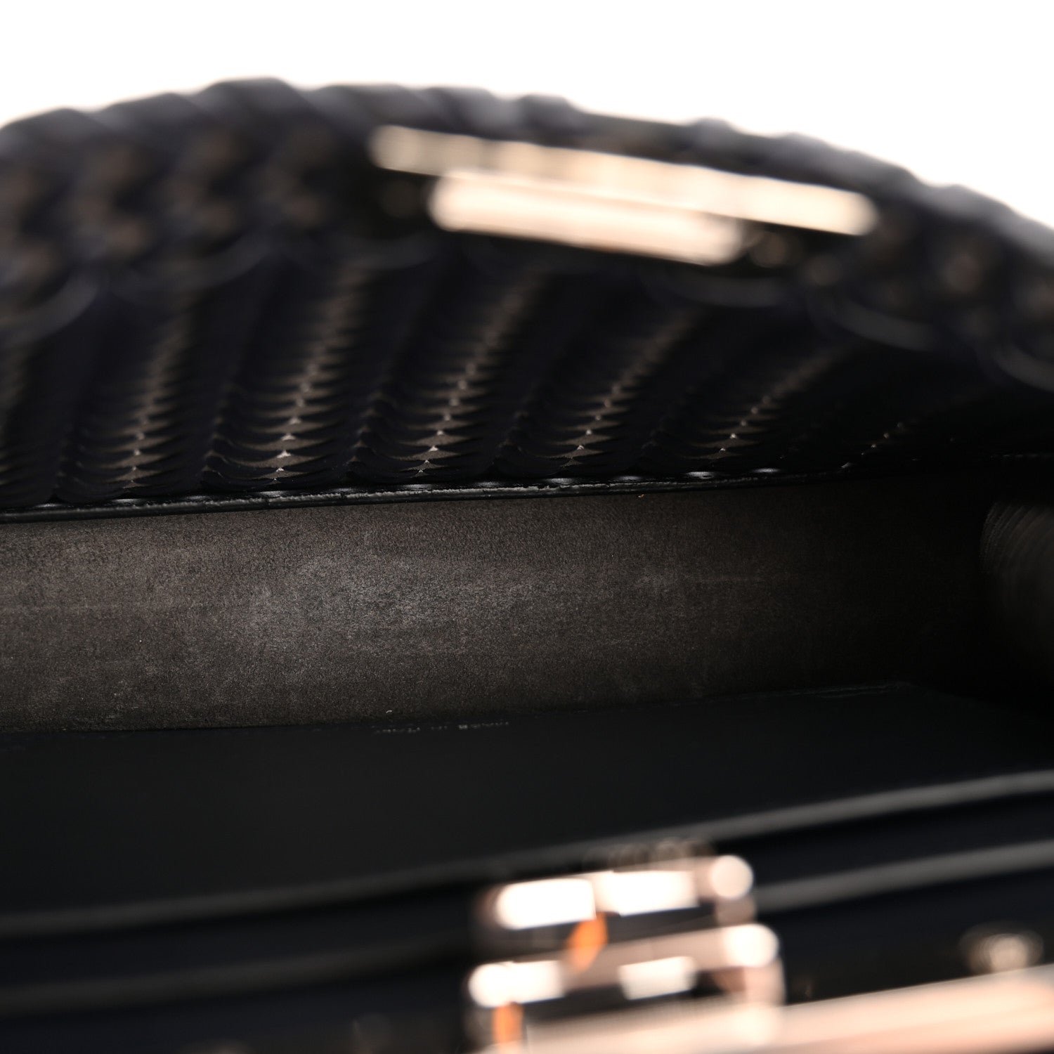 Fendi Vitello King Shiny Nappa Intreccio Petite Peekaboo I SEE U Satchel - Image 5