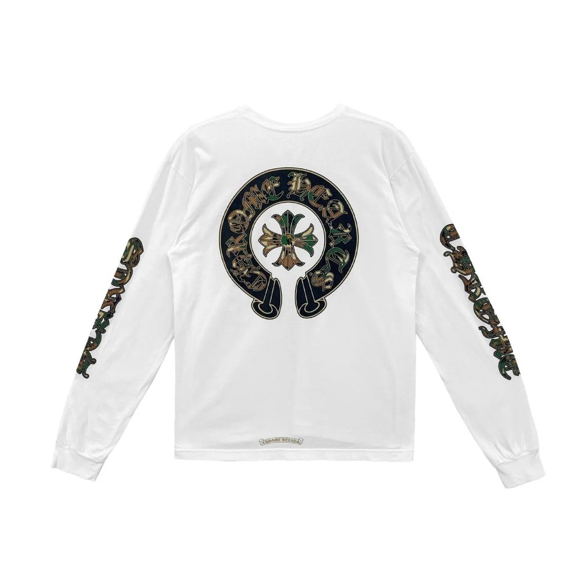 Chrome Hearts Horse Shoe Long-Sleeve T Shirt White Camo - Image 2