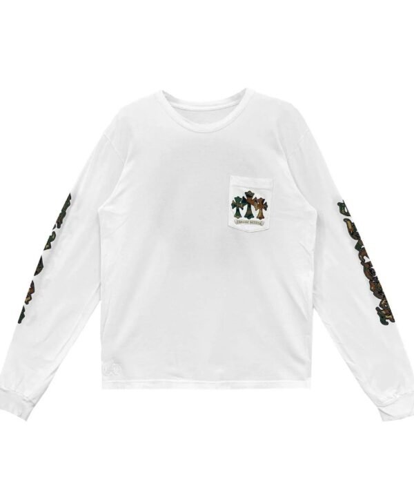 Chrome Hearts Horse Shoe Long-Sleeve T Shirt White Camo