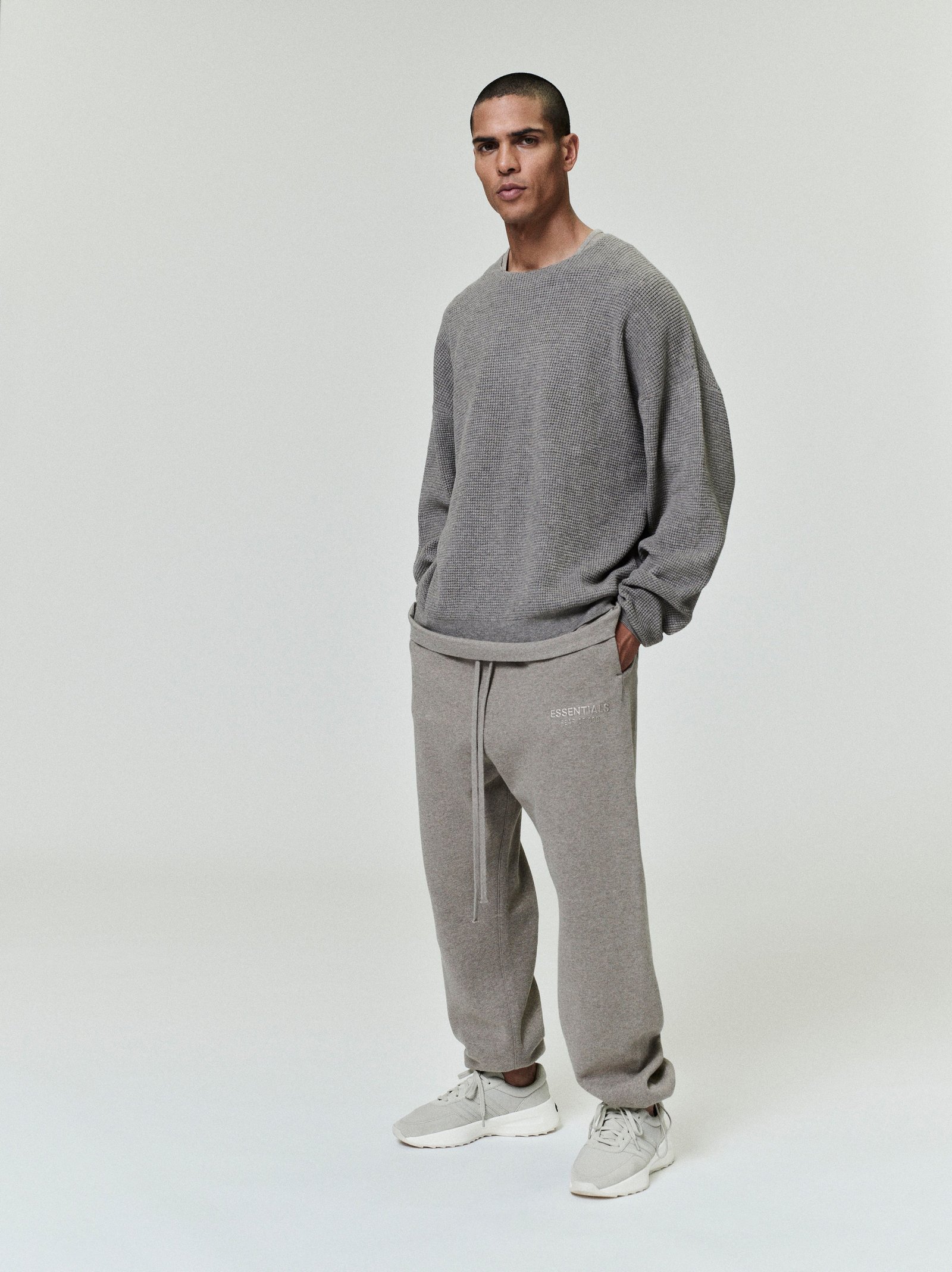 Waffle Crewneck Sweater