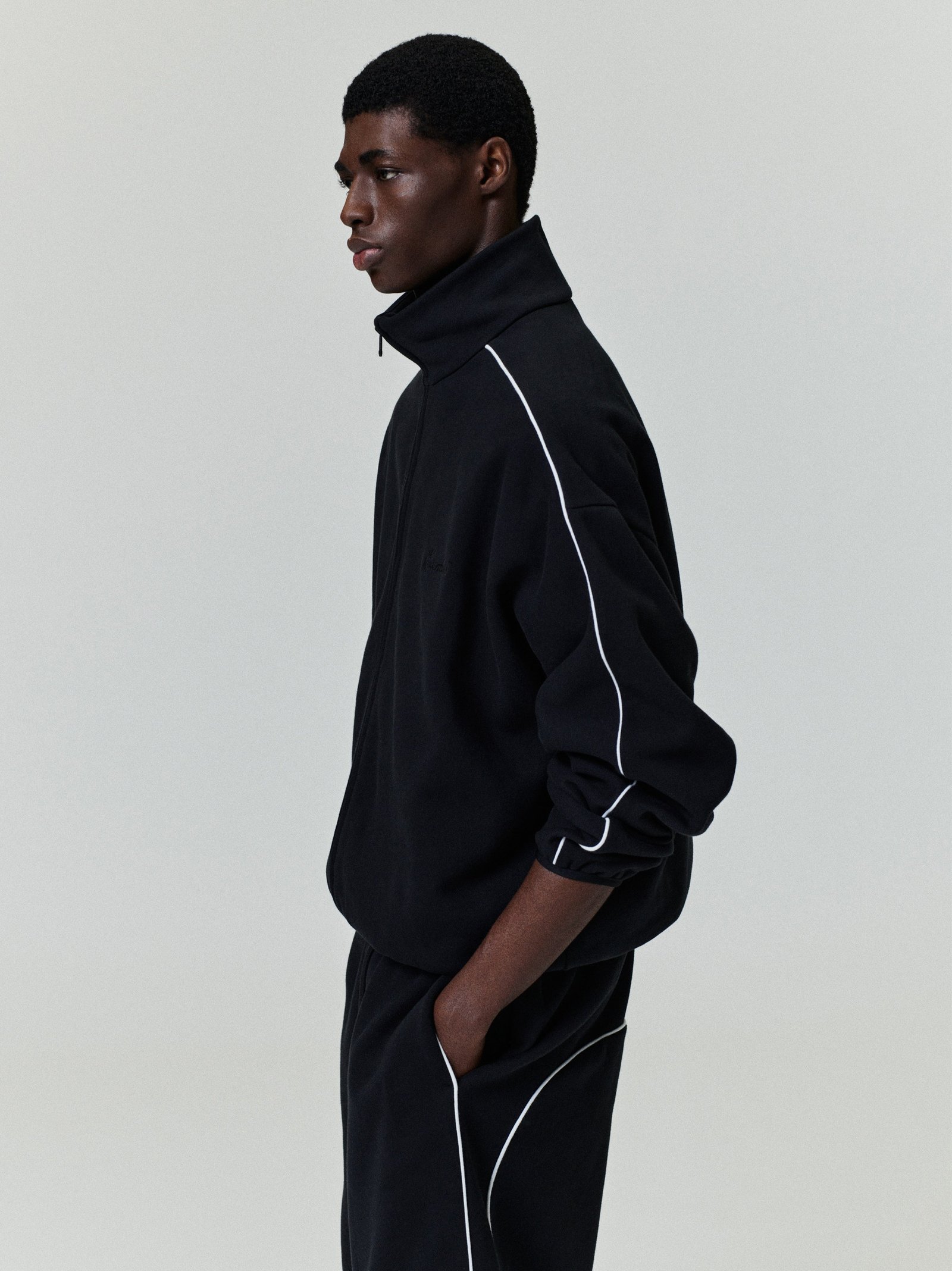 Modern Track Jacket With Piping