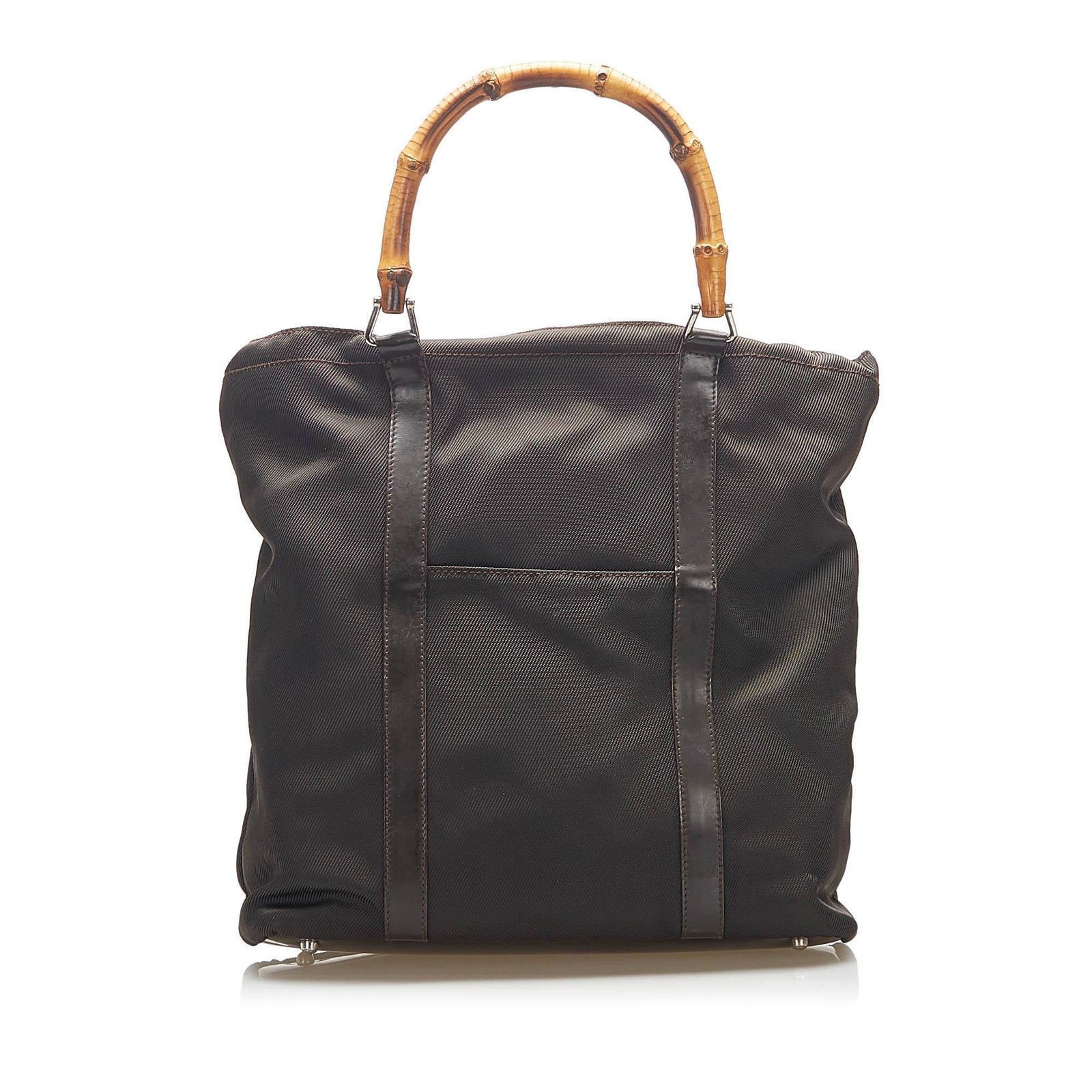 Gucci Bamboo Canvas Handbag