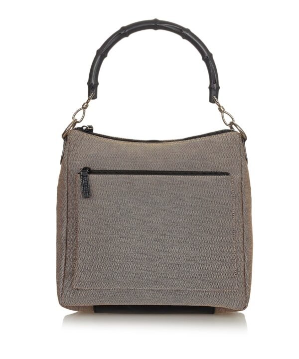 Gucci Bamboo Canvas Handbag