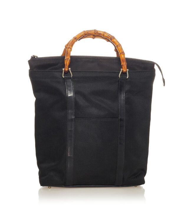 Gucci Bamboo Canvas Handbag