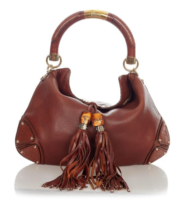 Gucci Bamboo Indy Leather Satchel