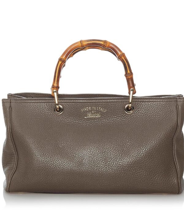 Gucci Bamboo Shopper Leather Satchel