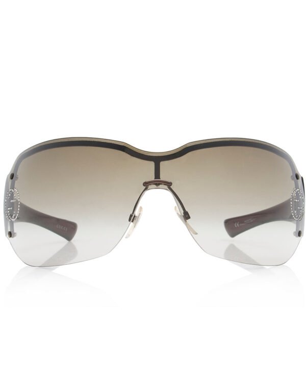 Gucci Crystal GG Shield Sunglasses