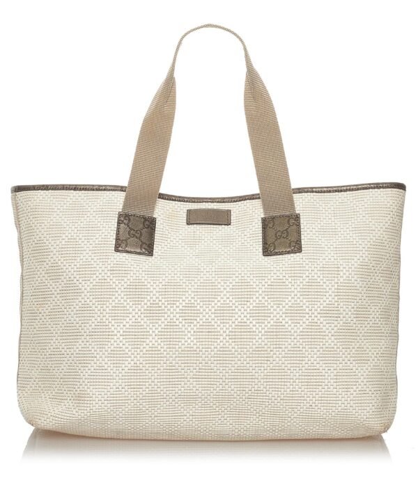 Gucci Diamante Raffia Tote Bag