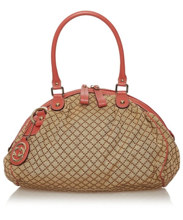 Gucci Diamante Sukey Canvas Satchel