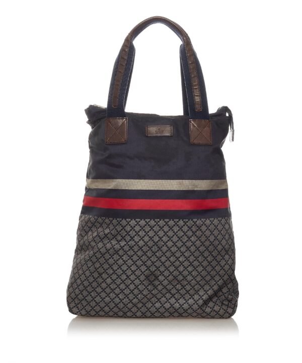 Gucci Diamante Web Nylon Tote Bag