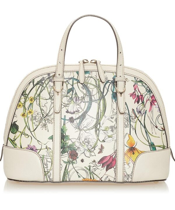 Gucci Flora Nice Coated Canvas Satchel