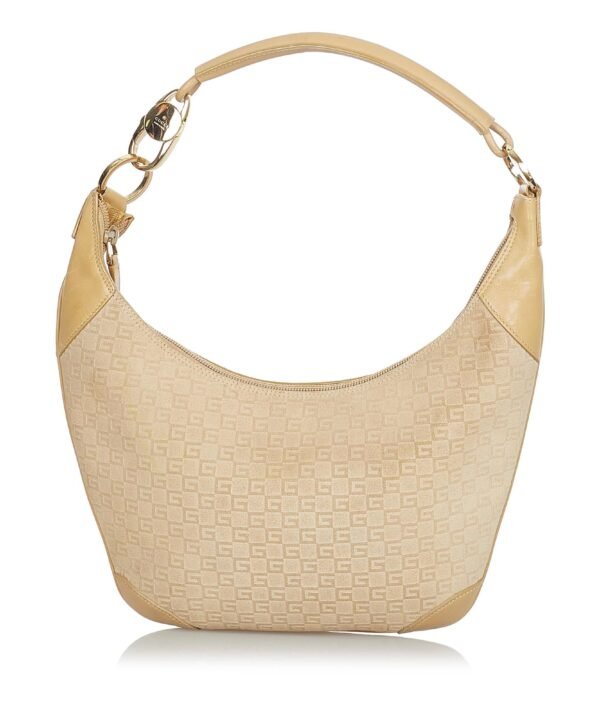 Gucci G Monogram Canvas Shoulder Bag