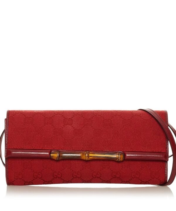Gucci GG Canvas Bamboo Bar Crossbody Bag