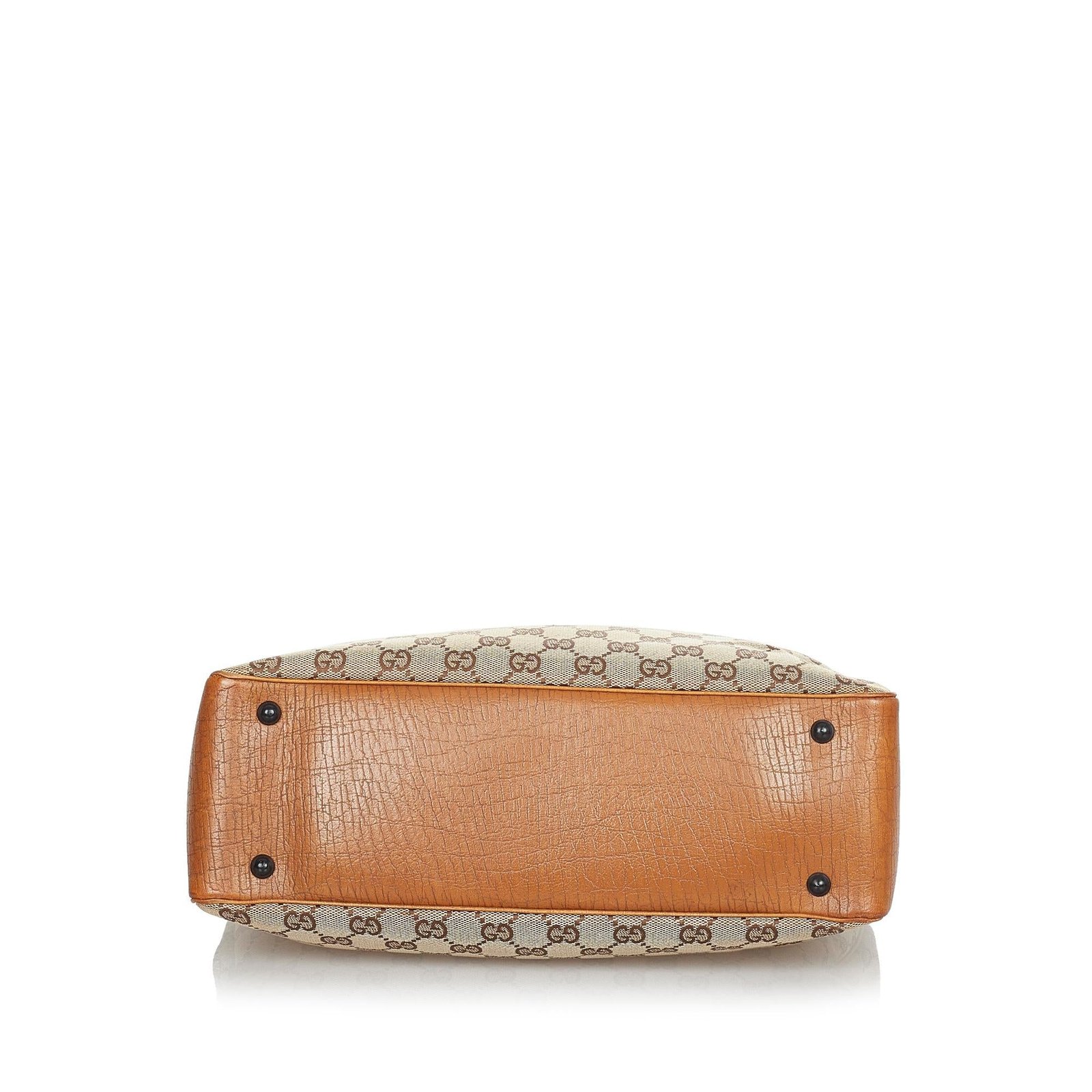 Gucci GG Canvas Bamboo Handbag - Image 4