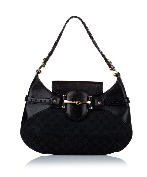 Gucci GG Canvas Horsebit Shoulder Bag
