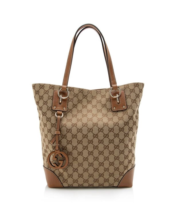 Gucci GG Canvas Medium Charm Tote