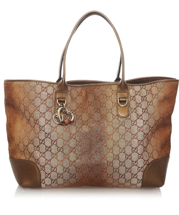 Gucci GG Lurex Heart Bit Tote Bag