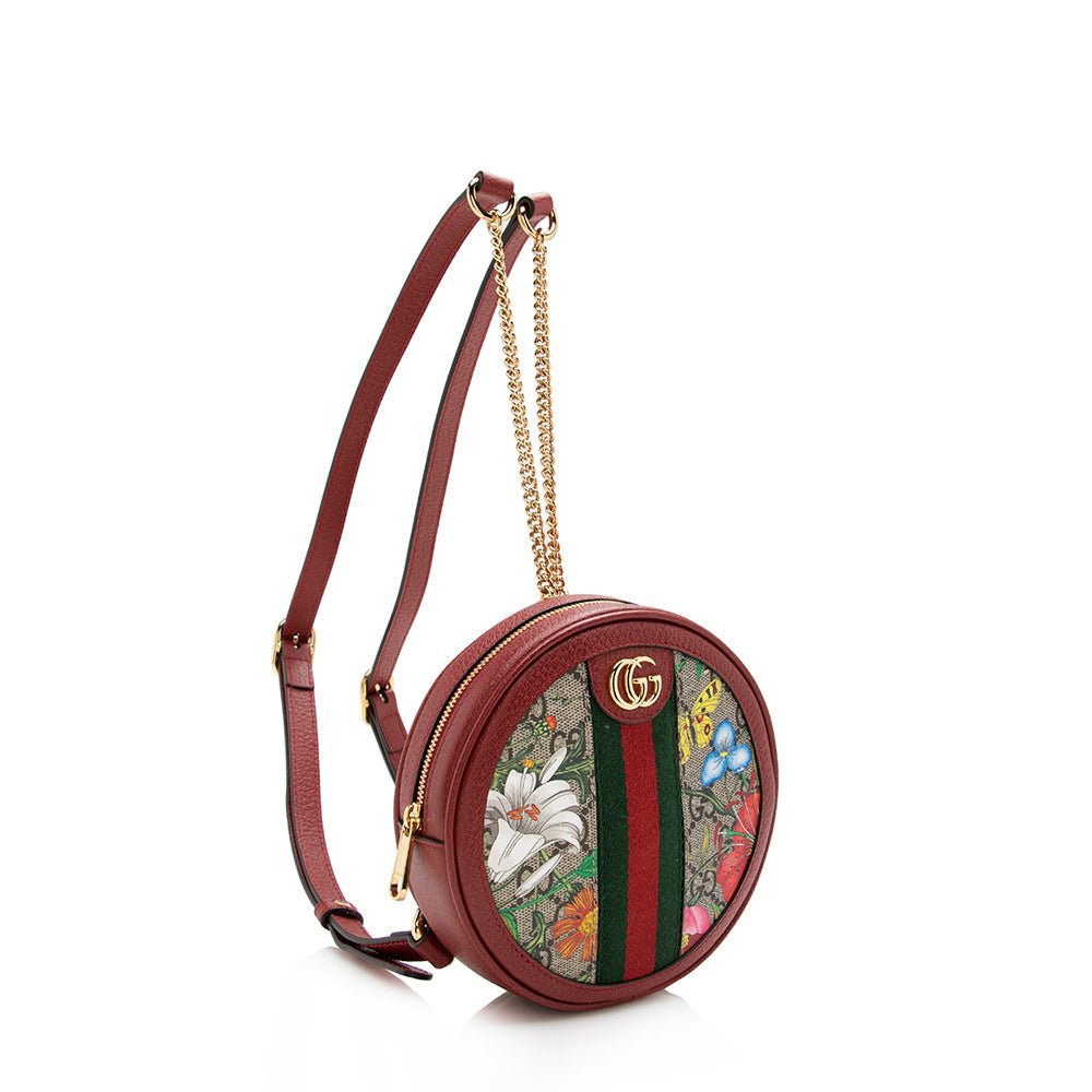 Gucci GG Supreme Flora Ophidia Round Mini Backpack - Image 2