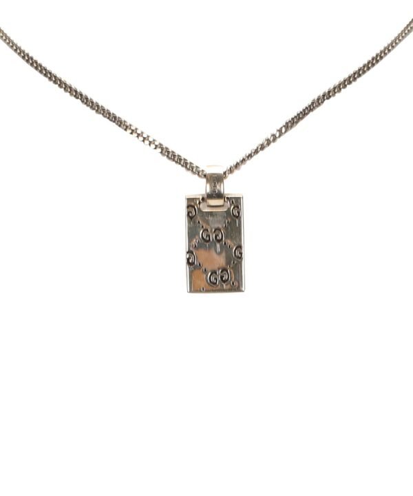 Gucci Ghost Tag Pendant Necklace